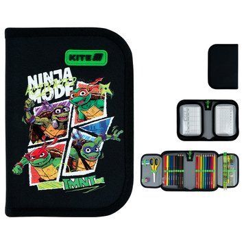 Пенал з наповненням Kite Ninja Turtles NT26-622H, 1 відділення, 2 відвороти NT26-622H фото