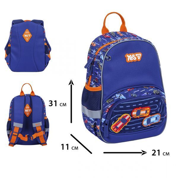 Рюкзак дитячий Yes K-34XS Car Rally 550450 550450 фото