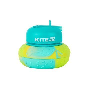 Пляшка для води силіконова Kite K26-1271-1, 600 мл, бірюзова K26-1271-1 фото
