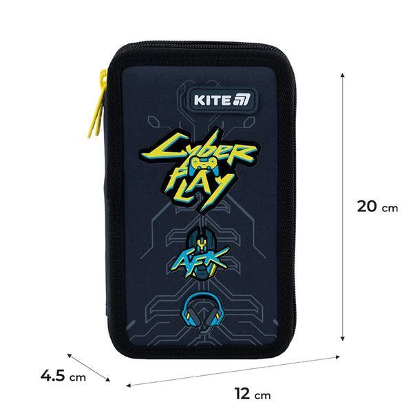 Пенал без наповнення Kite Cyber K25-623-4, 2 відділення K25-623-4 фото