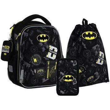 Шкільний набір Kite Education DC Batman SET_DC25-555S (рюкзак, пенал, сумка) SET_DC25-555S фото