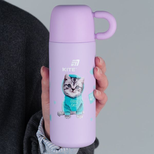 Термос Kite Studio Pets SP25-312, 480 мл, фіолетовий SP25-312 фото